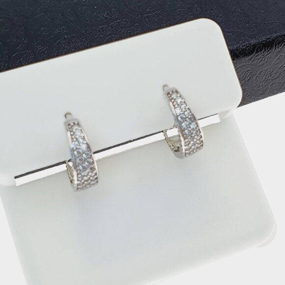 "925 sterling silver luxury CZ earrings for women/girls, Best for RJUS2224 - Picture 2 of 10